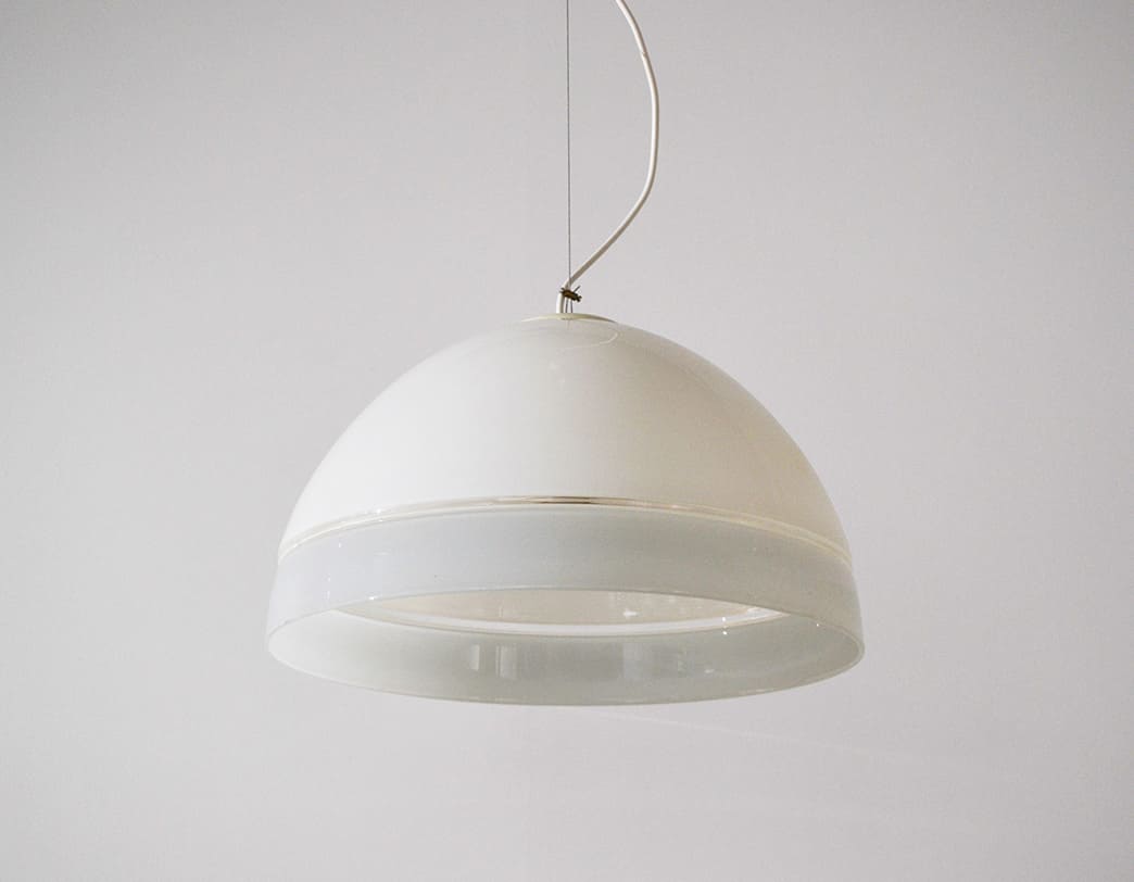 70's White Grass Pendant Lamp