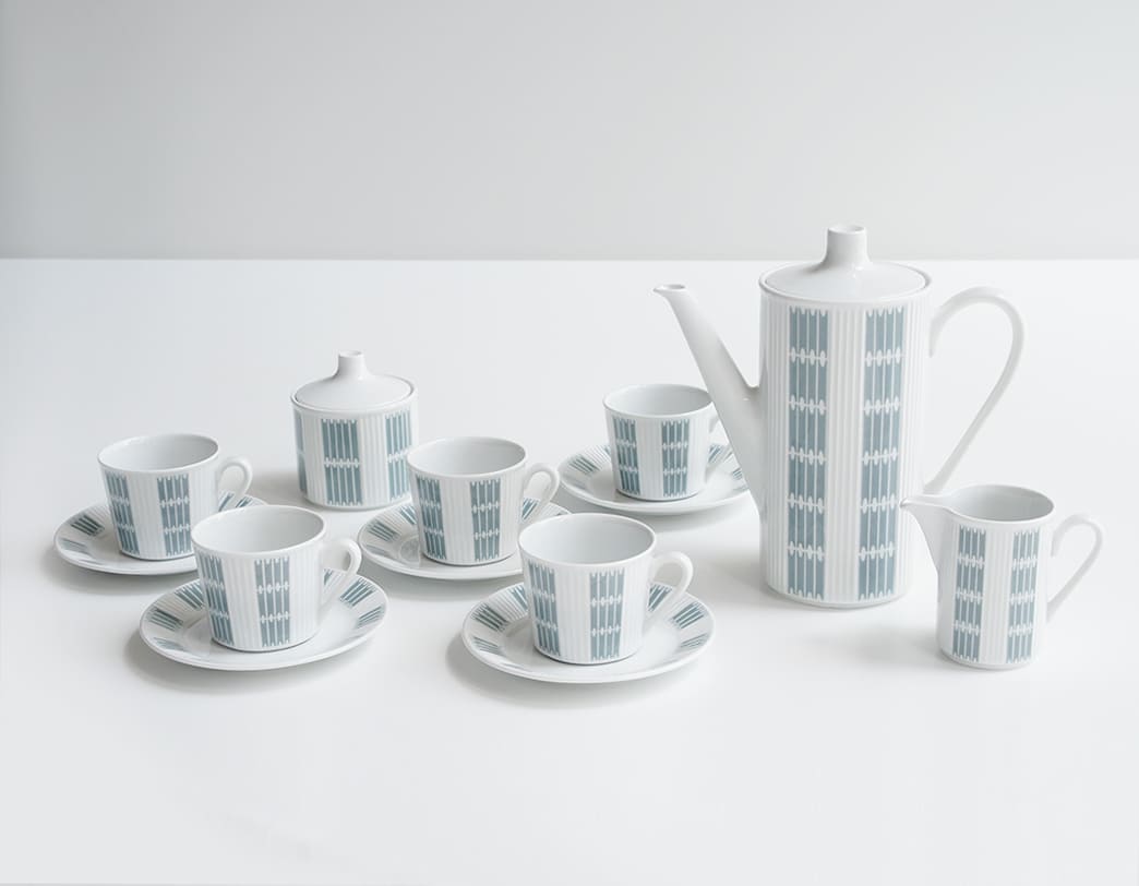 Lilien Porzellan Noblesse Gray Coffee Cup Set