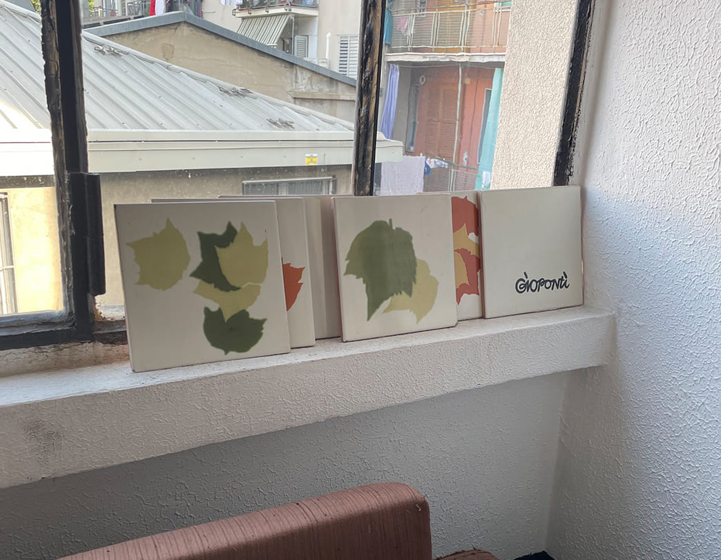 Capodimonte -Foglie Vintage Tile [Orange] / Gio Ponti