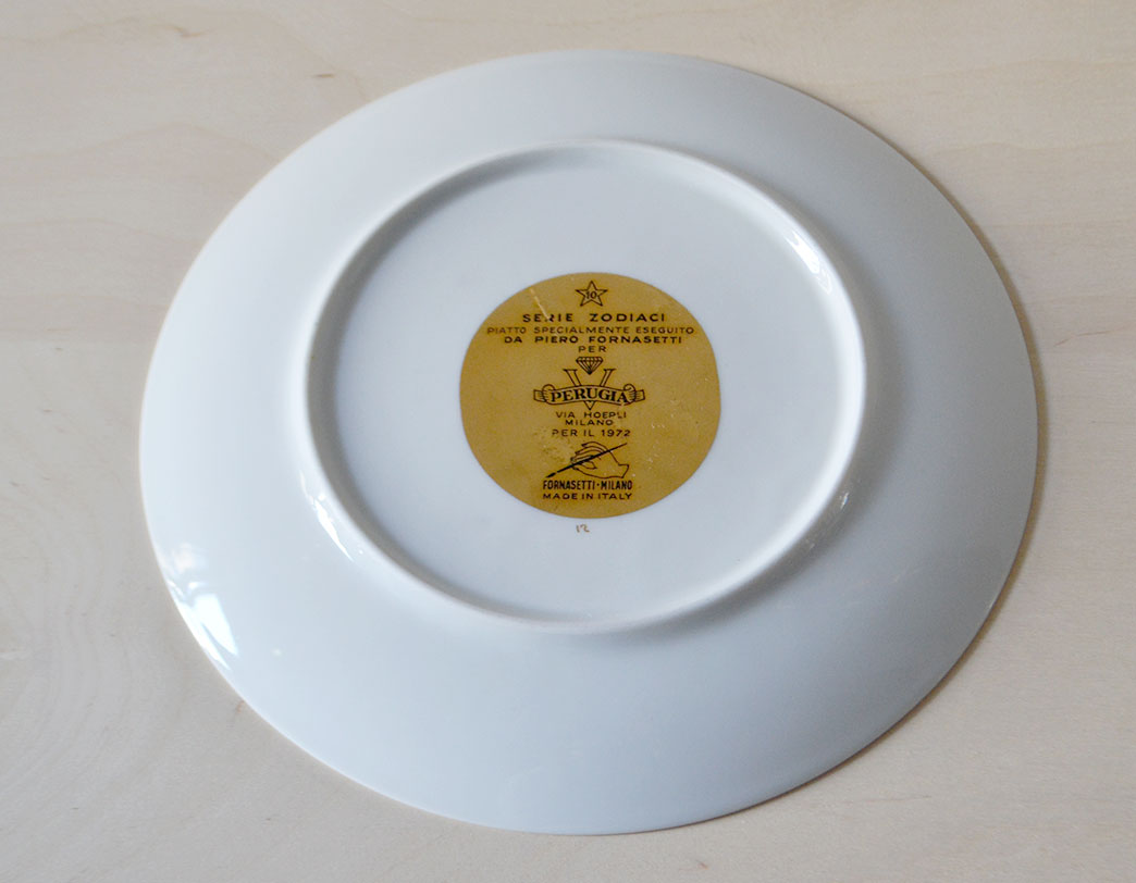 Fornasetti Zodiac Plate Libra/ゾディアックプレート 天秤座