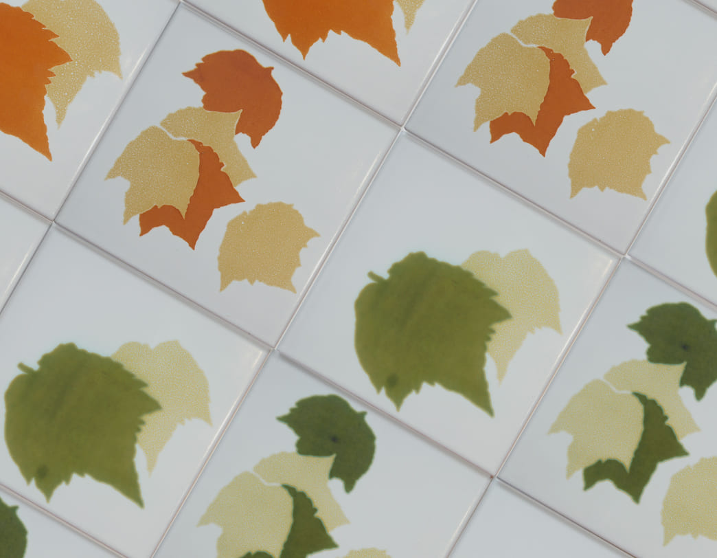 Capodimonte -Foglie Vintage Tile [Orange] / Gio Ponti