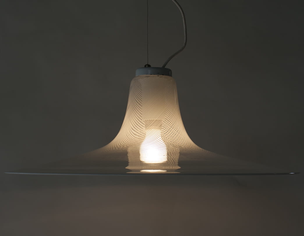 70s Glass Pendant Lamp