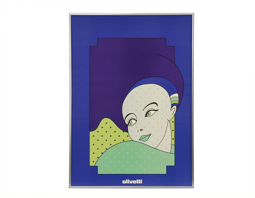 Olivetti Girls Poster Blue / Walter Ballmer