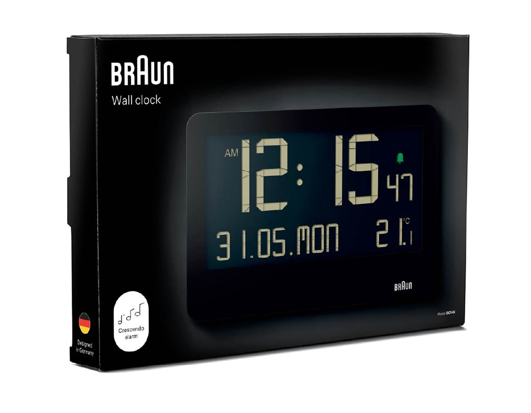 BRAUN デジタルウォールクロック BC14