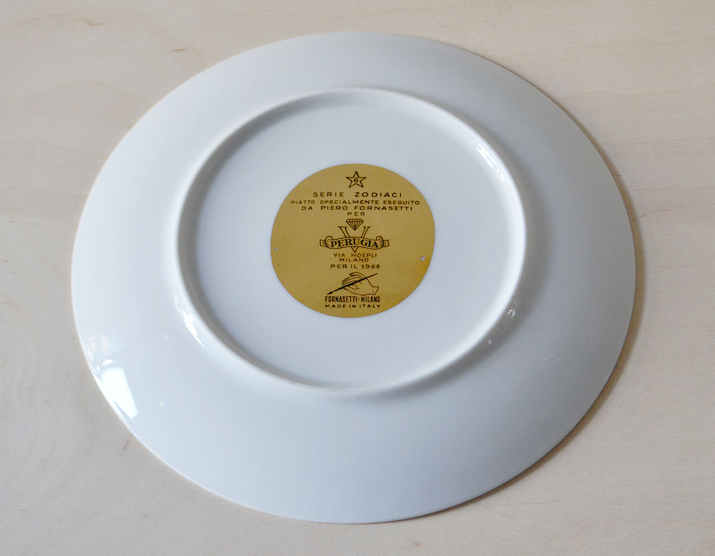 Fornasetti Zodiac Plate Gemelli/ゾディアックプレート 双子座