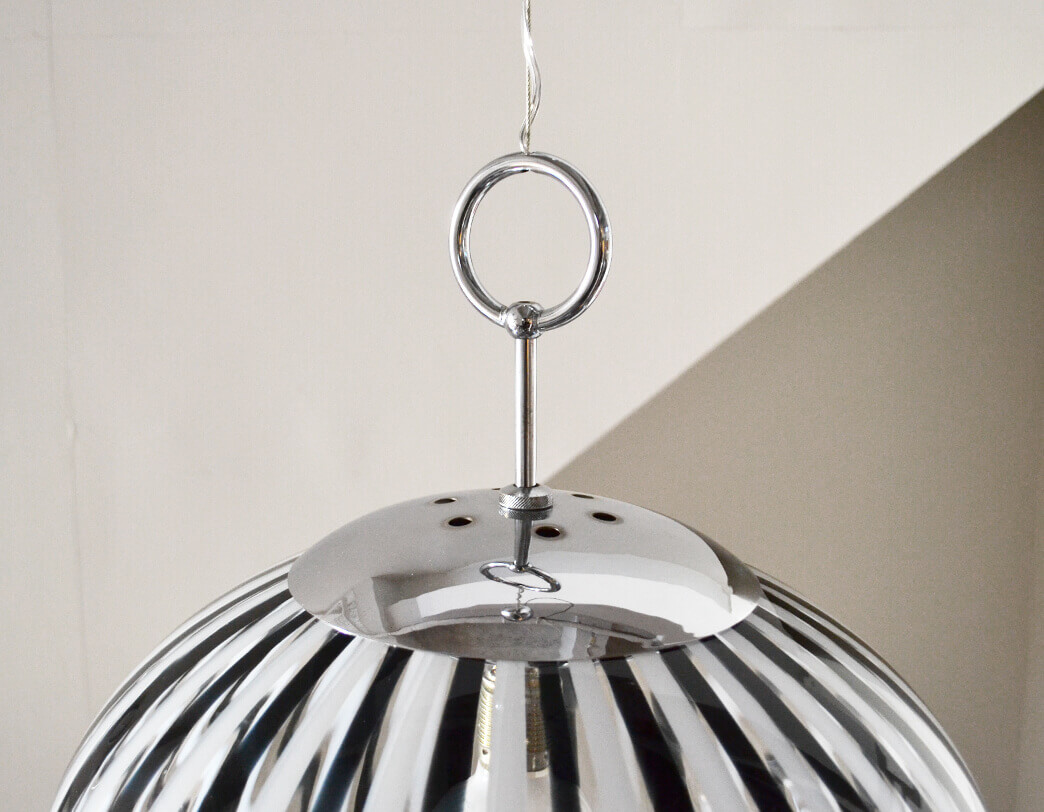 60's Stripe Glass Pendant