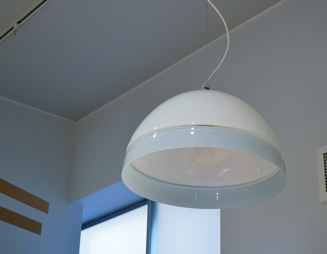 70's White Grass Pendant Lamp