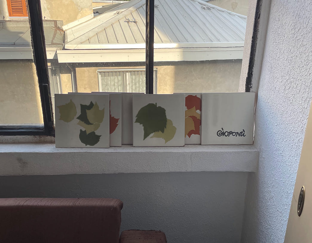 Capodimonte -Foglie Vintage Tile [Orange] / Gio Ponti