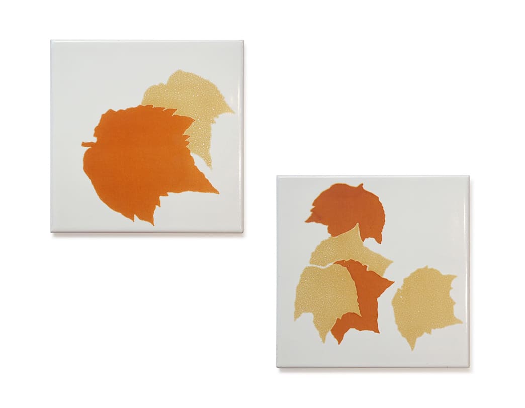 Capodimonte -Foglie Vintage Tile [Orange] / Gio Ponti