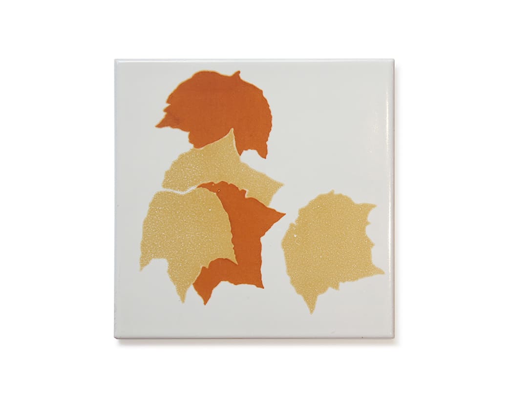 Capodimonte -Foglie Vintage Tile [Orange] / Gio Ponti