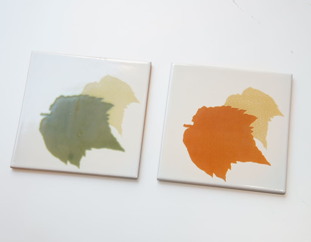 Capodimonte -Foglie Vintage Tile [Orange] / Gio Ponti