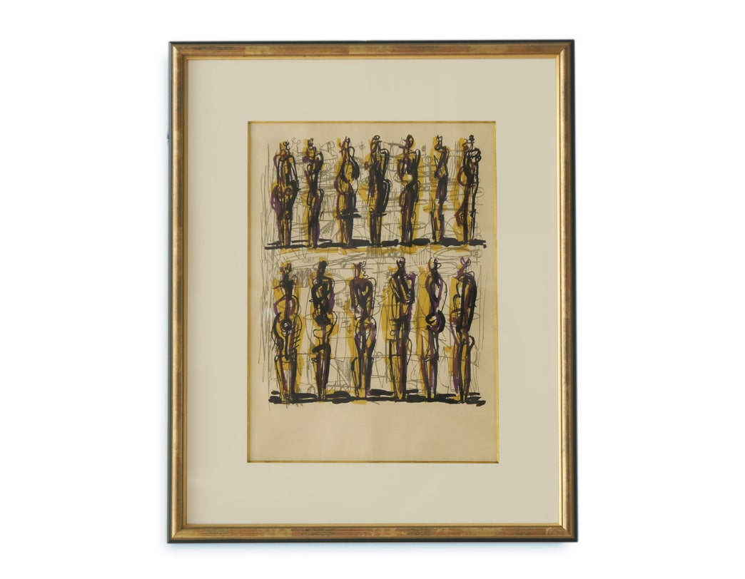 Thirteen standing figures / Henry Moore