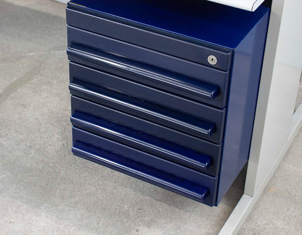 Synthesis45 Desk W1500 (4 drawers:Blue)  / Ettore Sottsass