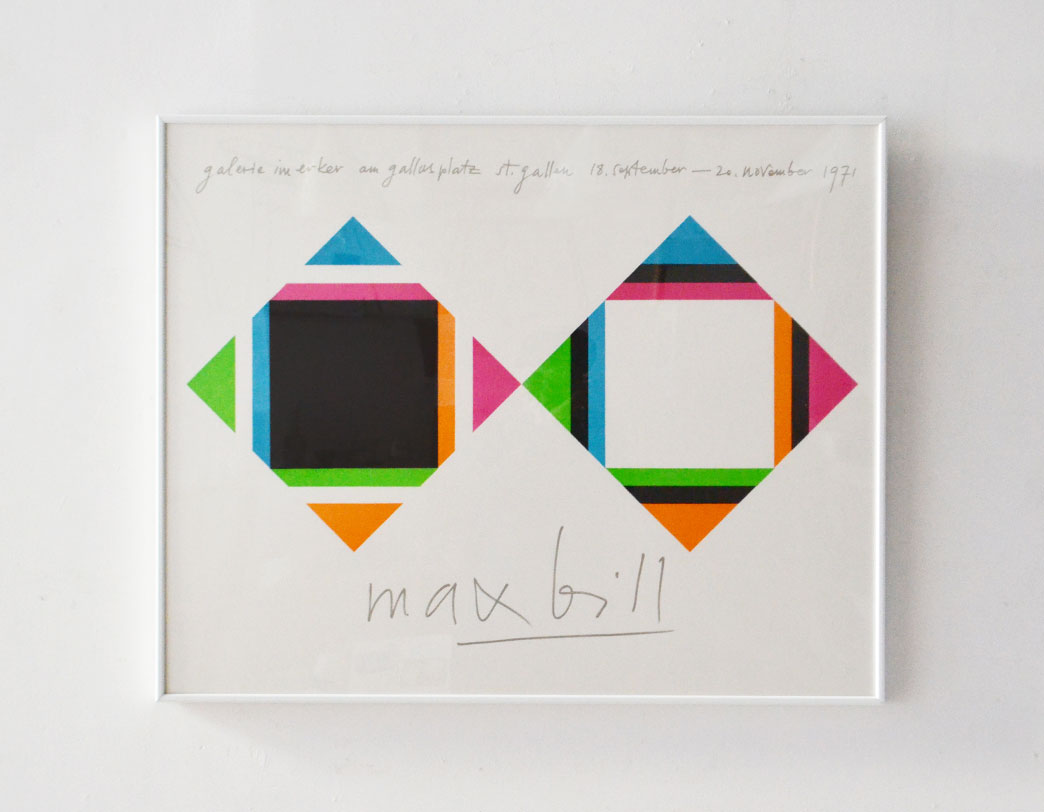 Max Bill 1971, Galerie im Erker/ポスター(フレーム付き)